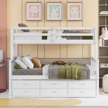 Load image into Gallery viewer, Bunk Bed With Twin Size Trundle And Drawers