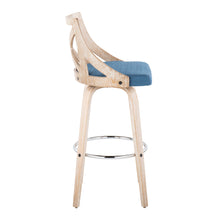 Load image into Gallery viewer, Charlotte - Farmhouse Fixed Height Bar Stool With Swivel And Round Footrest (Set of 2)