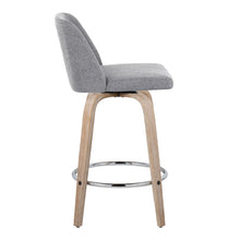 Load image into Gallery viewer, Toriano - Modern Design Fixed Height Counter Stool With Swivel With Round Footrest (Set of 2)