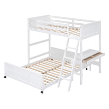 Load image into Gallery viewer, Full Over Full Bunk Bed With Desk