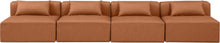 Load image into Gallery viewer, Cube - Modular 4 Piece Armless Sofa - Cognac