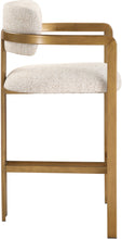Load image into Gallery viewer, Aurum - Linen Textured Fabric Upholstered Counter Stool