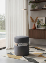 Load image into Gallery viewer, Hailey - Round Ottoman