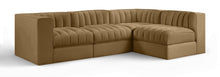 Load image into Gallery viewer, Rummi - Velvet Performance Fabric Upholstered 4 Piece Modular Sectional