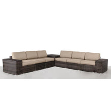 Load image into Gallery viewer, Elegant Outdoor Rattan Wicker 6 Person Seating Group With Cushions