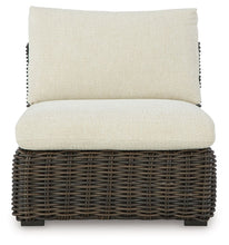 Load image into Gallery viewer, Kimora - Armless Chair With Cushion - Beige / Dark Brown
