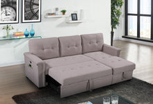 Load image into Gallery viewer, Ashlyn - Reversible Sleeper Sectional Sofa With Storage Chaise, USB Charging Ports And Pocket
