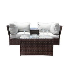 Load image into Gallery viewer, Comfortable Modern Patio Rattan Sectional Set With Cushions