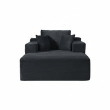 Load image into Gallery viewer, Convertible Chaise Lounge Chair With Wide Armrest & Throw Pillows