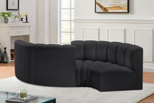 Load image into Gallery viewer, Arc - Faux Leather 4 Piece Curved Modular Sofa