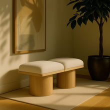 Load image into Gallery viewer, Pavilion - 2 Piece Modular Bench With Natural Base