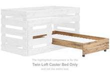 Load image into Gallery viewer, Larstin - Twin Loft Caster Bed - Brown