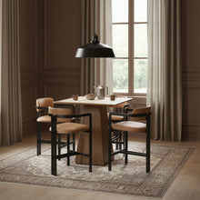 Load image into Gallery viewer, Aurum - Vegan Leather Upholstered Counter Stool With Graphite Black Base