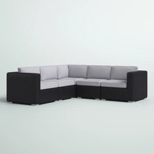 Load image into Gallery viewer, Luxurious Wicker Patio Sectional With Weather Resistant Sunbrella Cushions