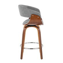 Load image into Gallery viewer, Vintage Mod - Mid Century Modern Fixed Height Counter Stool With Swivel With Round Footrest (Set of 2)
