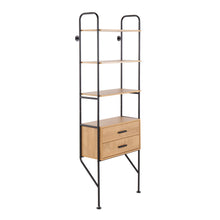 Load image into Gallery viewer, Lean - Industrial Bookcase - Black / Brown