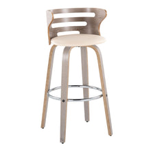 Load image into Gallery viewer, Cosini - Mid Century Modern Fixed Height, Barstool With Swivel With Round Footrest (Set of 2)