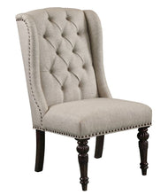 Load image into Gallery viewer, Coventry - Upholstered Wing Chair (Set of 2) - Mahogany / Pearl Silver