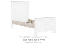Load image into Gallery viewer, Willowton - Twin Panel Rails - Whitewash