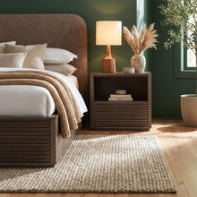 Load image into Gallery viewer, Morino - Oak Veneer And Solid Wood Nightstand - Brown