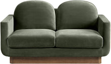 Load image into Gallery viewer, Diviento - Velvet Performance Fabric Upholstered Loveseat