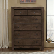Load image into Gallery viewer, 5 Drawer Chest, 1 Piece - Brown