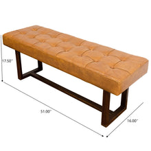 Load image into Gallery viewer, Cameron - Bench - Brown / Tan