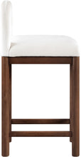 Load image into Gallery viewer, Conrad - Velvet Counter Stool With Brown Legs