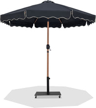 Load image into Gallery viewer, Amalfi - Aluminum Patio Umbrella - Black Base / Light Brown Pole