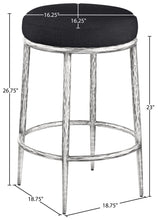 Load image into Gallery viewer, Ferro - Upholstered Backless Counter Stool With Brushed Silver Base