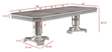 Load image into Gallery viewer, Crown Mark Klina Glam 2-Leaf Dining Table in Light Gray