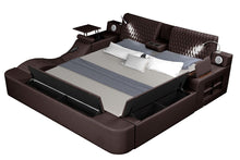 Load image into Gallery viewer, Galaxy Home Zoya Smart Multifunctional Queen Size Bed Made w/ Wood In Brown - Ego Home Furniture