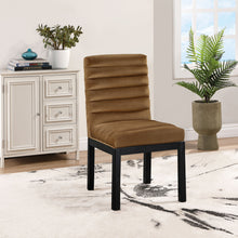 Load image into Gallery viewer, Evelyn - Dining Chair With Black Legs - Saddle