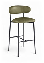 Load image into Gallery viewer, Lupita - Vegan Leather Upholstered Bar Stool With Matte Black Frame (Set of 2)