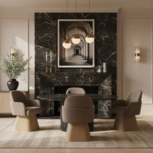 Load image into Gallery viewer, Marlowe - Linen Textured Fabric Upholstered Swivel Dining Arm Chair - Stained Natural