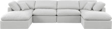Load image into Gallery viewer, Indulge - Linen 6 Piece Modular Double Chaise Sectional - White