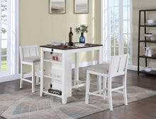 Load image into Gallery viewer, Graham - 3 Piece Small Space Counter Height Dining Table With Shelves And 2 Chairs (Set of 3)