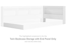 Load image into Gallery viewer, Piperton - T Bookcase Storage w/End Panel - White