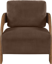 Load image into Gallery viewer, Cedra - Velvet Performance Fabric Upholstered Accent Chair - Brown Frame