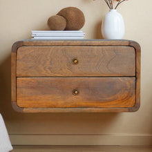 Load image into Gallery viewer, Curved Wall Mounted Bedside Nightstand
