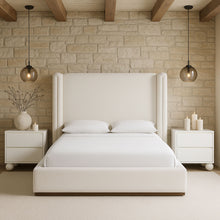 Load image into Gallery viewer, Solange - Linen Textured Fabric Upholstered Bed