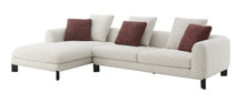 Load image into Gallery viewer, Mardi - Tweed Sectional Sofa With 3 Pillows - Maroon / Beige