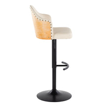 Load image into Gallery viewer, Ahoy - Contemporary Adjustable Barstool, Swivel With Rounded T Footrest (Set of 2)
