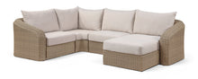Load image into Gallery viewer, Seacrest - 123.25" Olefin Water Resistant And Wicker 5 Piece Outdoor Patio Modular Sectional