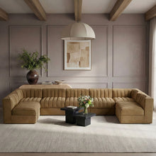 Load image into Gallery viewer, Rummi - Velvet Performance Fabric Upholstered 7 Piece Modular Sectional (With 2 Corner Chairs)