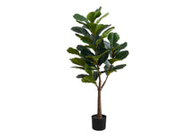 Load image into Gallery viewer, 47" Tall, Artificial Plant, Fiddle Tree, Indoor, Fake, Floor, Greenery, Potted, Real Touch, Decorative - Green / Black