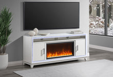 Load image into Gallery viewer, Lily - 72" Entertainment Unit With LED, Speakers, Crystal Inserts - White