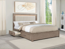 Load image into Gallery viewer, Kenora Panel Platform Storage Bed with LED Lighting