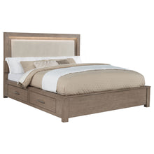 Load image into Gallery viewer, Kenora Panel Platform Storage Bed with LED Lighting