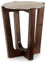 Load image into Gallery viewer, Tanidore - Round End Table - Warm Brown